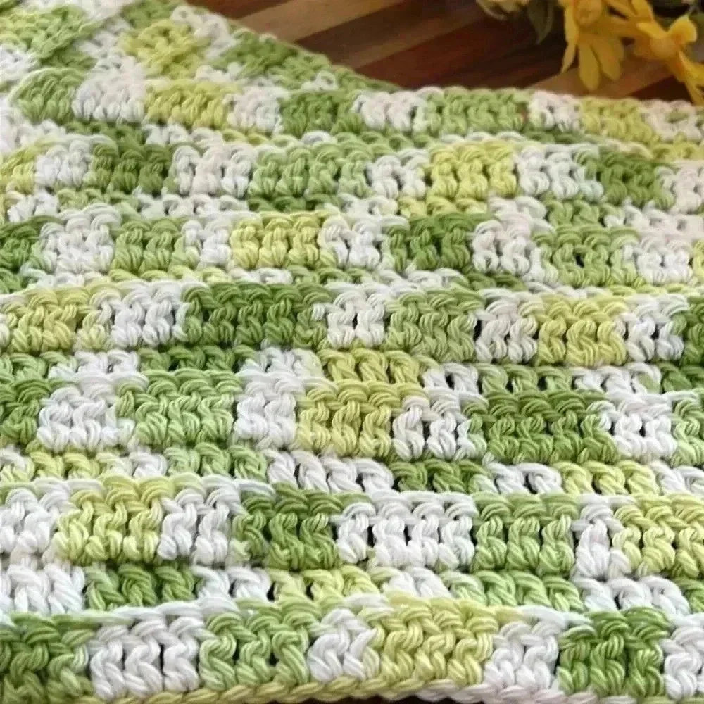 100% Cotton Handmade Washcloth, Set of 2